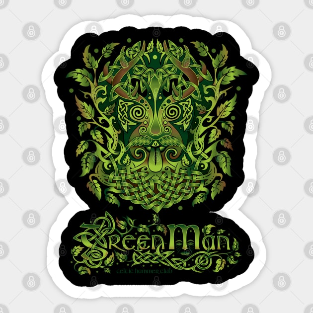 Green Man Sticker by celtichammerclub